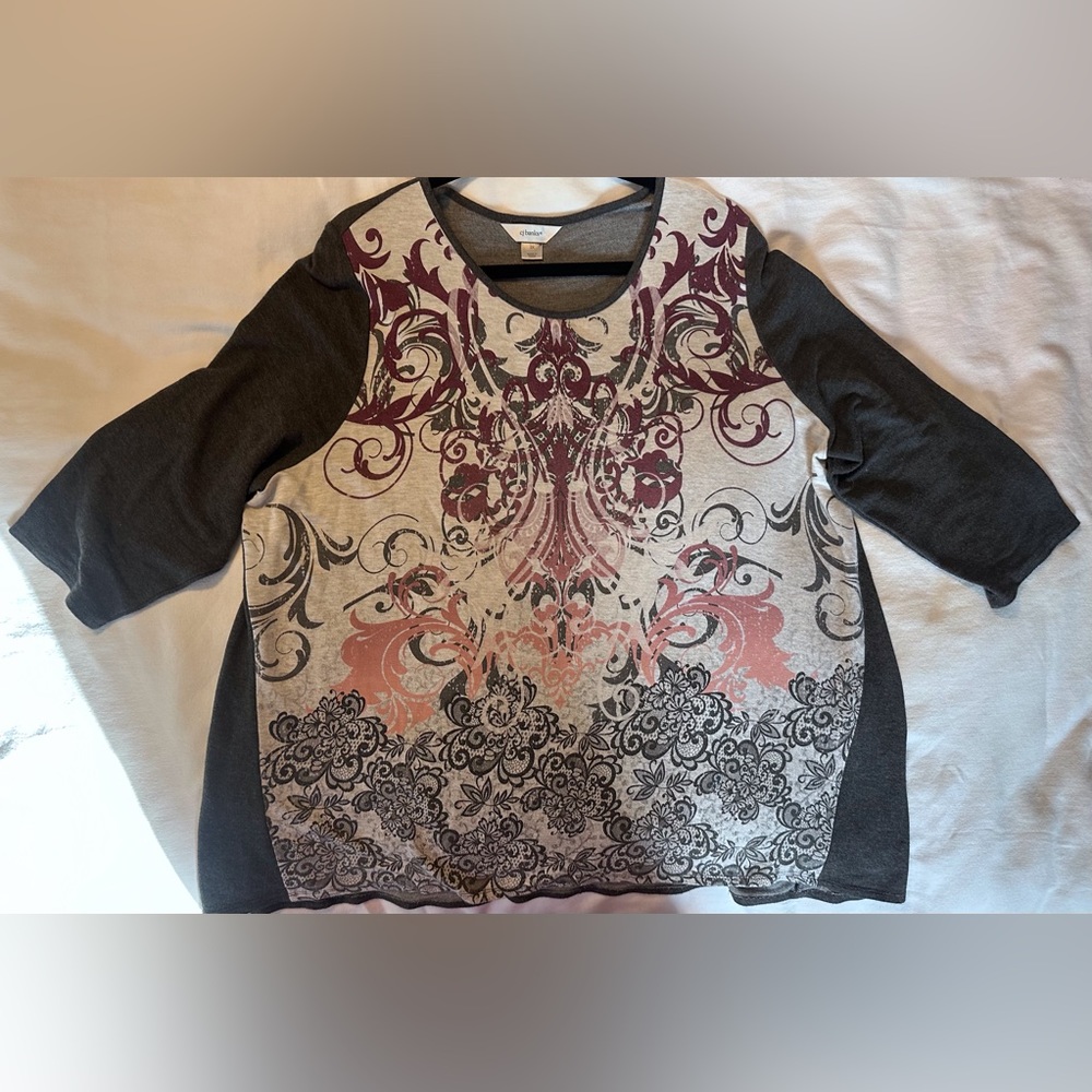 Christopher Banks / CJ Banks 3/4 Sleeve Top 1X